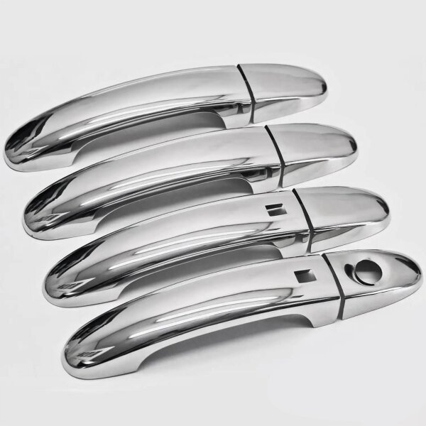 Recambo Chrom Türgriffe Blenden Edelstahl kompatibel für Ford Galaxy II | S-Max WA6 | 06-14 Keyless