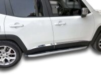 Recambo Edelstahl Chrom Türleisten kompatibel für Jeep Renegade | BJ ab 2014> | 4-teiliges Set
