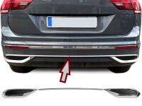 EDELSTAHL AUSPUFF ATTRAPPEN für VW Tiguan II +...