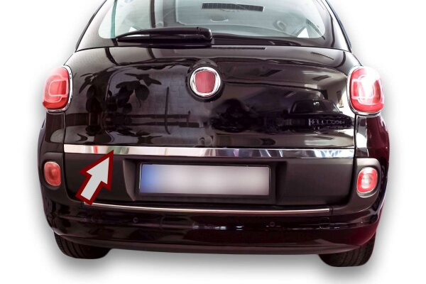 EDELSTAHL CHROM KOFFERRAUMLEISTE MITTE für FIAT 500L | BJ ab 2012> | HECKLEISTE