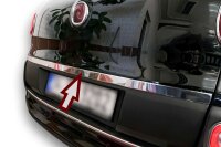 EDELSTAHL CHROM KOFFERRAUMLEISTE MITTE für FIAT 500L | BJ ab 2012> | HECKLEISTE