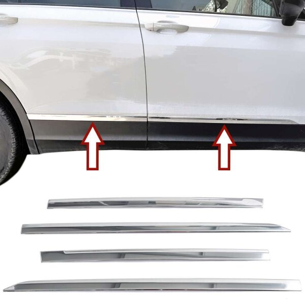 Edelstahl Chrom Türleisten für VW Tiguan II | Typ AD1 | BJ ab 2016>