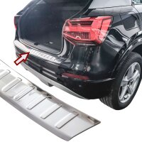 Ladekantenschutz Edelstahl | CHROM - MATT | für AUDI Q2, TYP GAB | BJ 2016-08/2020  | mit Abkantung