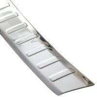 Ladekantenschutz Edelstahl | CHROM - MATT | für AUDI Q2, TYP GAB | BJ 2016-08/2020  | mit Abkantung