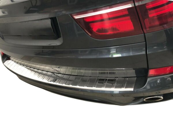 Ladekantenschutz Edelstahl | CHROM - MATT | für BMW X5 E70 | BJ 2006-2013 | mit Abkantung