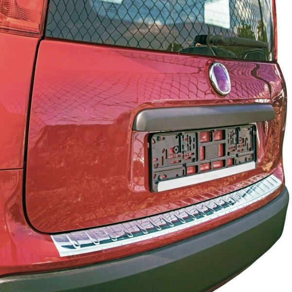 Ladekantenschutz Edelstahl | CHROM - MATT | für FIAT PANDA | 312 / 319 ab 2012 | mit Abkantung