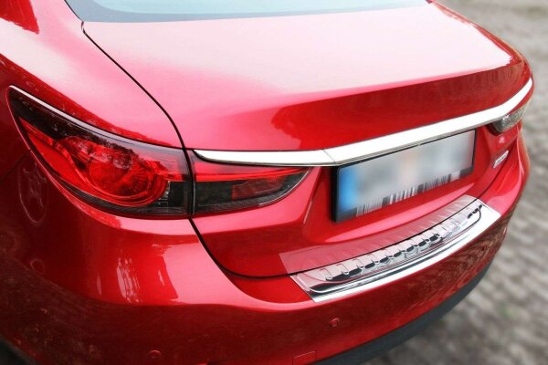Ladekantenschutz Edelstahl | CHROM - MATT | für MAZDA 6 LIMOUSINE, GJ, GL | ab 2012 | +Abkantung