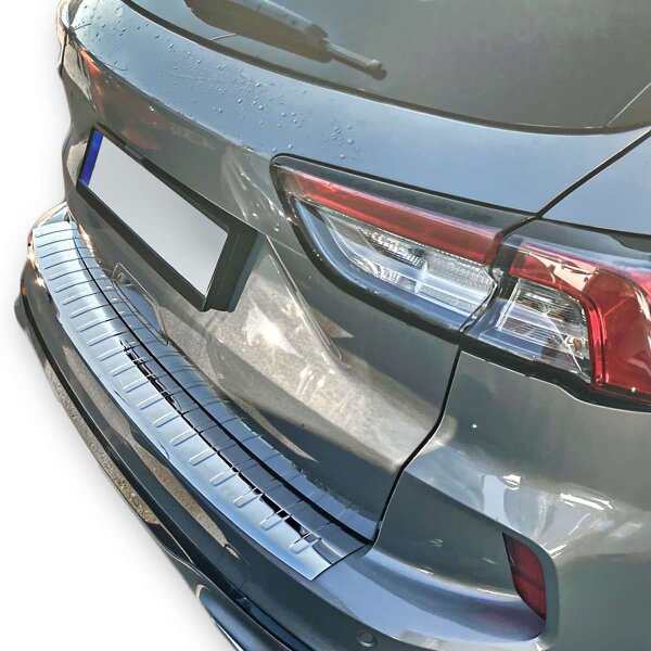 Ladekantenschutz Edelstahl | CHROM - MATT | für FORD Kuga III | BJ ab 2019 | mit Abkantung