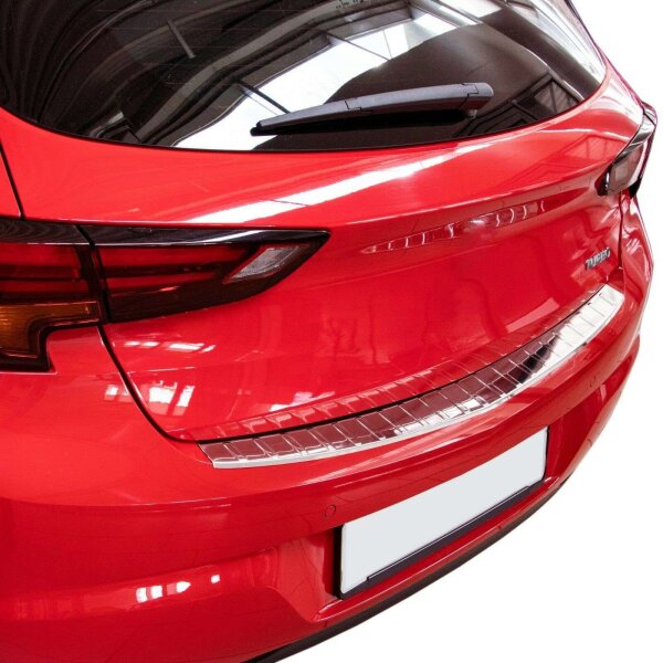 Ladekantenschutz Edelstahl | CHROM - MATT | für OPEL ASTRA K SCHRÄGHECK | mit Abkantung