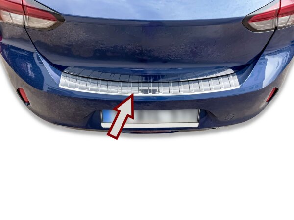 Ladekantenschutz Edelstahl | CHROM - MATT | für OPEL Corsa F | BJ ab 2019