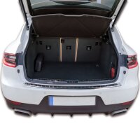 Ladekantenschutz Edelstahl | CHROM - MATT | für PORSCHE MACAN | ab 2014 | mit Abkantung