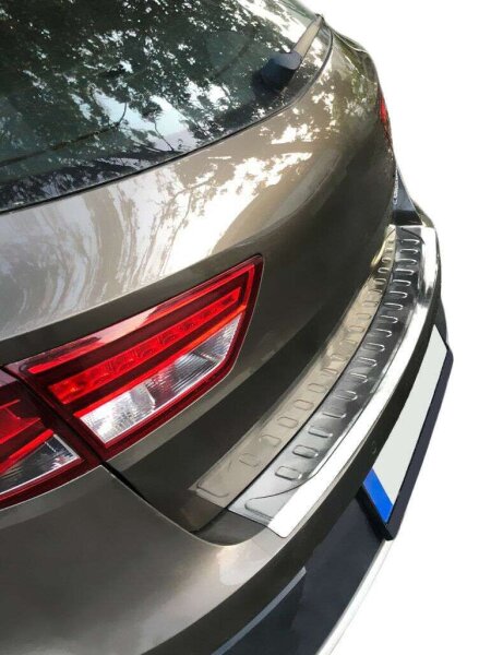 Ladekantenschutz Edelstahl | CHROM - MATT | für SEAT LEON ST KOMBI | ab 2014 |  mit Abkantung