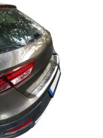 Ladekantenschutz Edelstahl | CHROM - MATT | für SEAT LEON ST KOMBI | ab 2014 |  mit Abkantung