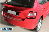 Ladekantenschutz Edelstahl | CHROM - MATT | für SKODA FABIA III | ab 2014  | mit Abkantung
