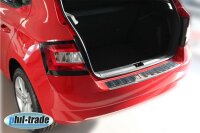 Ladekantenschutz Edelstahl | CHROM - MATT | für SKODA FABIA III | ab 2014  | mit Abkantung