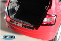 Ladekantenschutz Edelstahl | CHROM - MATT | für SKODA FABIA III | ab 2014  | mit Abkantung