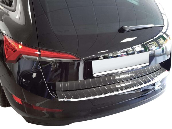 Ladekantenschutz Edelstahl | CHROM - MATT | für SKODA SCALA | ab BJ 2018 | mit Abkantun