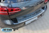 Ladekantenschutz Edelstahl | CHROM - MATT | für VW GOLF 7 VII SCHRÄGHECK | mit Abkantung