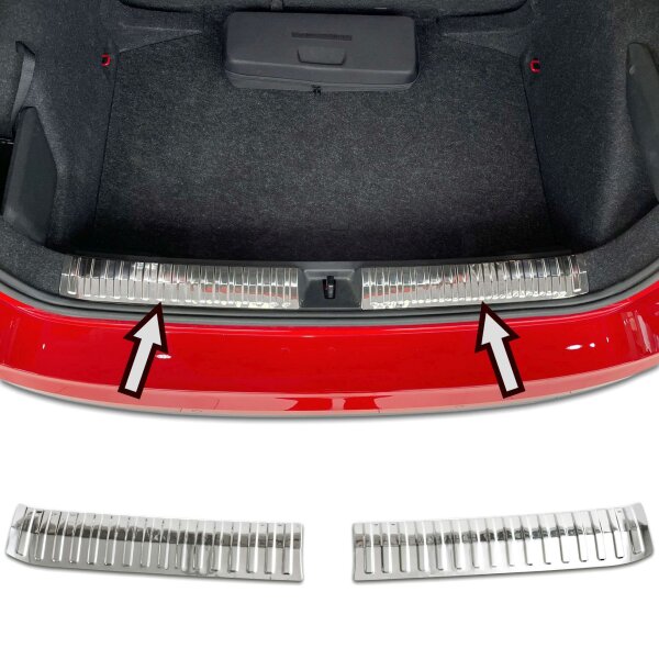 Ladekantenschutz Edelstahl | CHROM - MATT | für Skoda Kamiq | BJ ab 2019 | innen