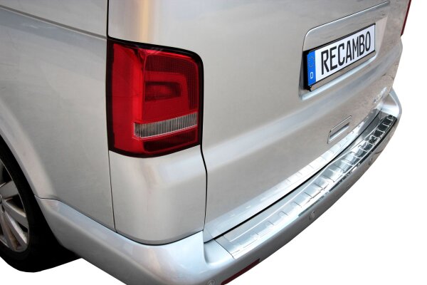 Ladekantenschutz CHROM MATT ABS für VW T5 | VW T6 | ab 2003 mit Abkantung