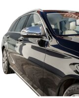 Edelstahl Chrom Spiegelkappen passend für Mercedes C-Klasse W205 S205 | BJ 2014-2023