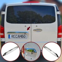 Edelstahl Chrom Kofferraumleiste über Kennzeichen passend für Mercedes Vito | W447 | ab BJ 2014 | Flügeltüren