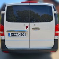 Edelstahl Chrom Kofferraumleiste über Kennzeichen passend für Mercedes Vito | W447 | ab BJ 2014 | Flügeltüren