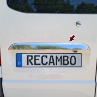 Edelstahl Chrom Kofferraumleiste über Kennzeichen passend für Mercedes Vito | W447 | ab BJ 2014 | Flügeltüren