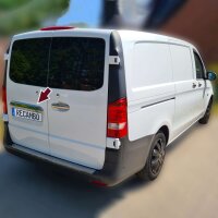 Edelstahl Chrom Kofferraumleiste über Kennzeichen passend für Mercedes Vito | W447 | ab BJ 2014 | Flügeltüren