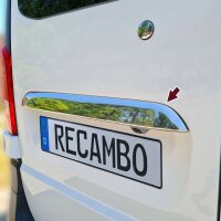 Edelstahl Chrom Kofferraumleiste über Kennzeichen passend für Mercedes Vito | W447 | ab BJ 2014 | Flügeltüren