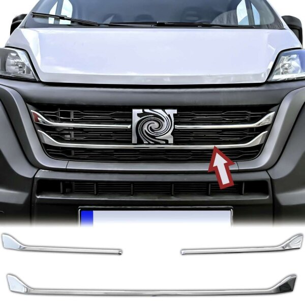 Edelstahl Grill Leisten chrom passend für Fiat Ducato ab BJ 2021>