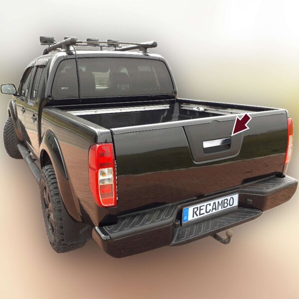 Edelstahl Kofferraum Öffner Blende passend für Nissan Navara D40 | BJ 2005-2015