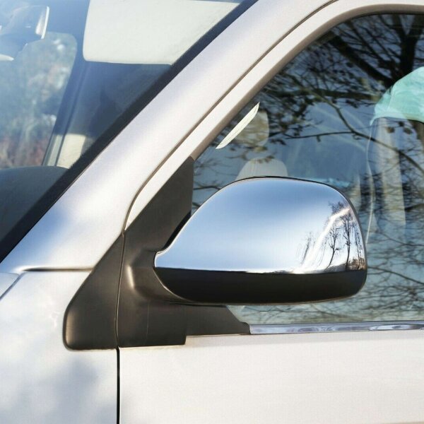 Edelstahl Spiegelkappen Set passend für VW T5 ab 09/2009 VW T6 VW Amarok Zubehör
