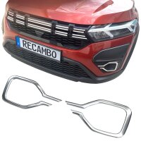 Edelstahl Nebelscheinwerfer Rahmen Chrom für Dacia...
