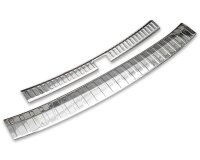 Ladekantenschutz Edelstahl innen + außen | CHROM - MATT |  für Skoda Karoq  | NU7 | BJ ab 2017> (2665+2674)