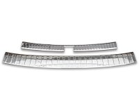 Ladekantenschutz Edelstahl innen + außen | CHROM - MATT |  für Skoda Karoq  | NU7 | BJ ab 2017> (2665+2674)