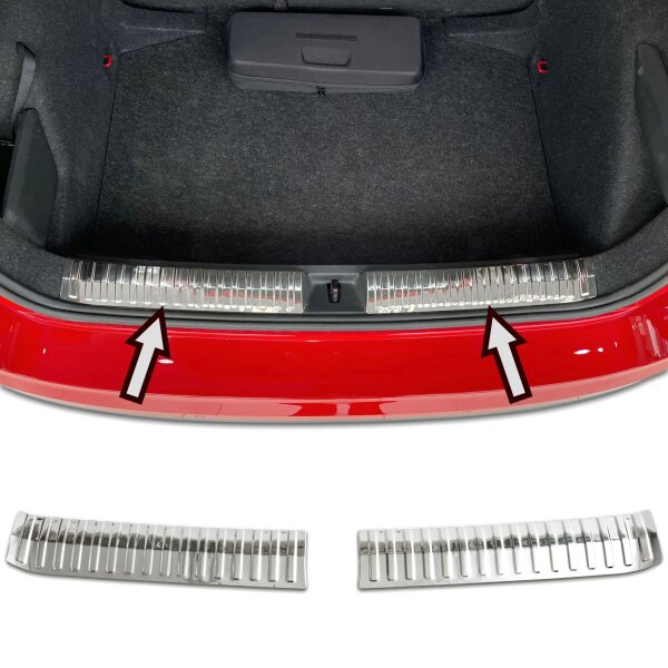 Ladekantenschutz Edelstahl | CHROM - MATT | für Dacia Sandero III | DJF | BJ ab 2021> (2677)