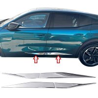 Edelstahl Chrom Türleisten passend für Peugeot...