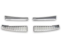 Ladekantenschutz Edelstahl innen + außen | CHROM - MATT | passend für Dacia Sandero III | DJF | BJ ab 2021> (2676+2677)