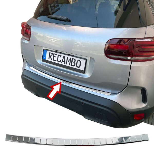 Ladekantenschutz Edelstahl | CHROM - MATT | passend für Citroen C5 Aircross ab BJ 2018> (2681)