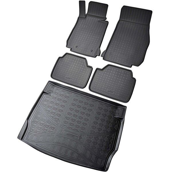 Fußmatten & Kofferraumwanne Set passend für  BMW 1er | F20, F21 | BJ 2011-2019