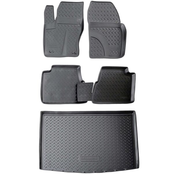 Fußmatten & Kofferraumwanne Set passend für  Ford GRAND C-MAX | 2010 - 2019