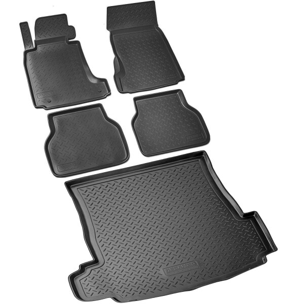Fußmatten & Kofferraumwanne Set passend für  BMW 5er E39 Limousine, 1995-2003