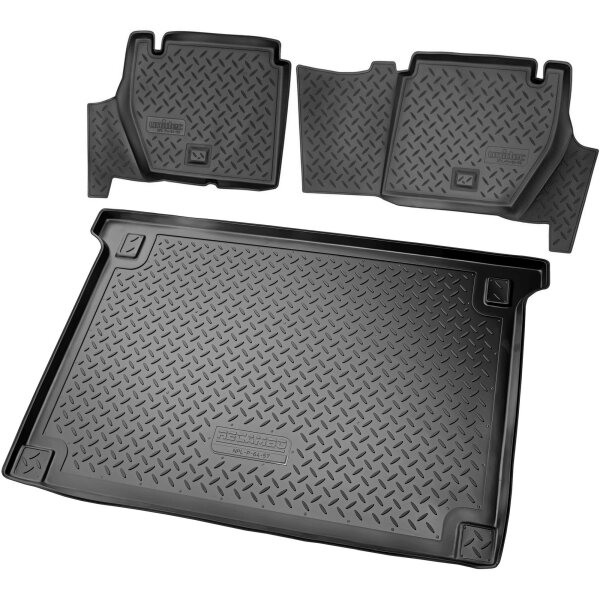 Fußmatten & Kofferraumwanne Set passend für  BERLINGO II, PARTNER TEPEE | Kombi, 5 Sitze | 2008-18