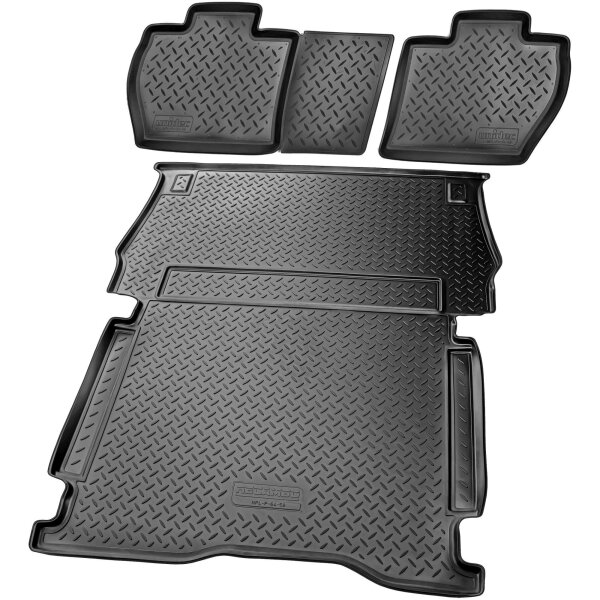 Fußmatten & Kofferraumwanne Set passend für  BERLINGO II, PARTNER II, KASTEN, LADEFLÄCHE | 2008-18