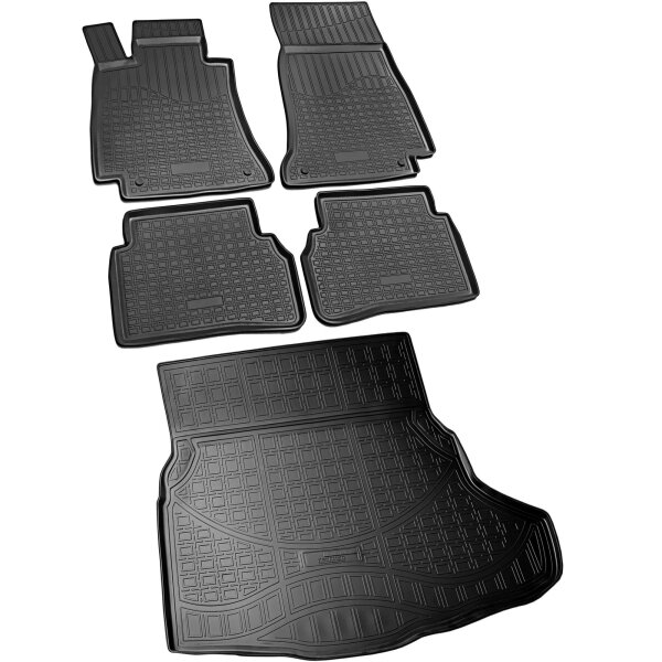 Fußmatten & Kofferraumwanne Set passend für  Mercedes C-Klasse | W205 Limousine | ab 2014>