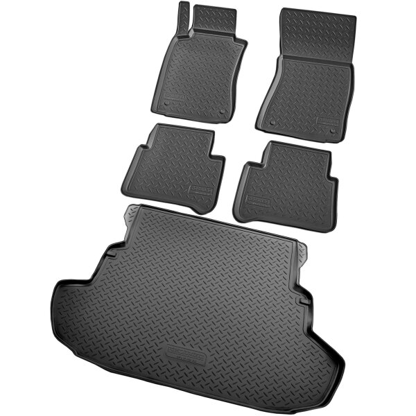 Fußmatten & Kofferraumwanne Set passend für  Mercedes E-Klasse W211 | CLASSIC Limousine | 2002-2009