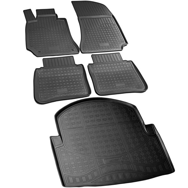 Fußmatten & Kofferraumwanne Set passend für  Mercedes E-Klasse W212, Avantgarde Limo | 2009-2016
