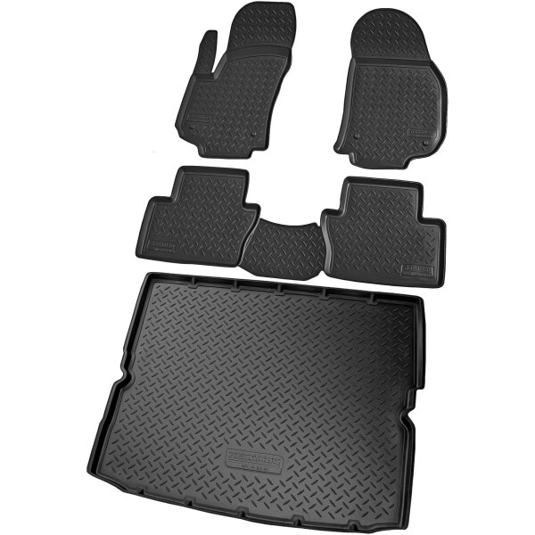 Fußmatten & Kofferraumwanne Set passend für  Opel Zafira B | 5-7 Sitze | BJ 2005-2014
