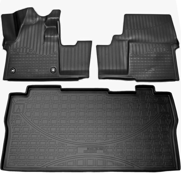 Fußmatten & Kofferraumwanne Set passend für  Toyota ProAce II Verso | mittlerer Radstand | ab 2016>